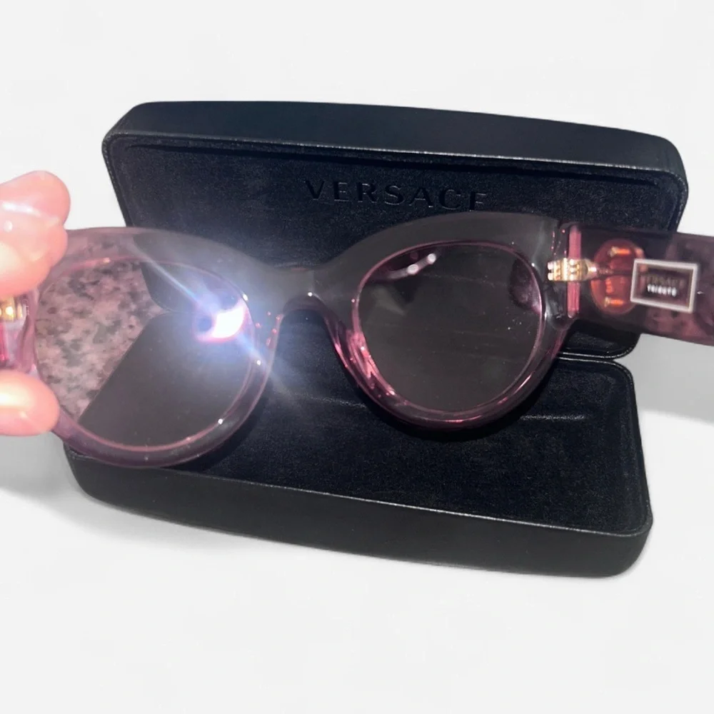 Limited Edition Versace Purple SunGlasses Black Case